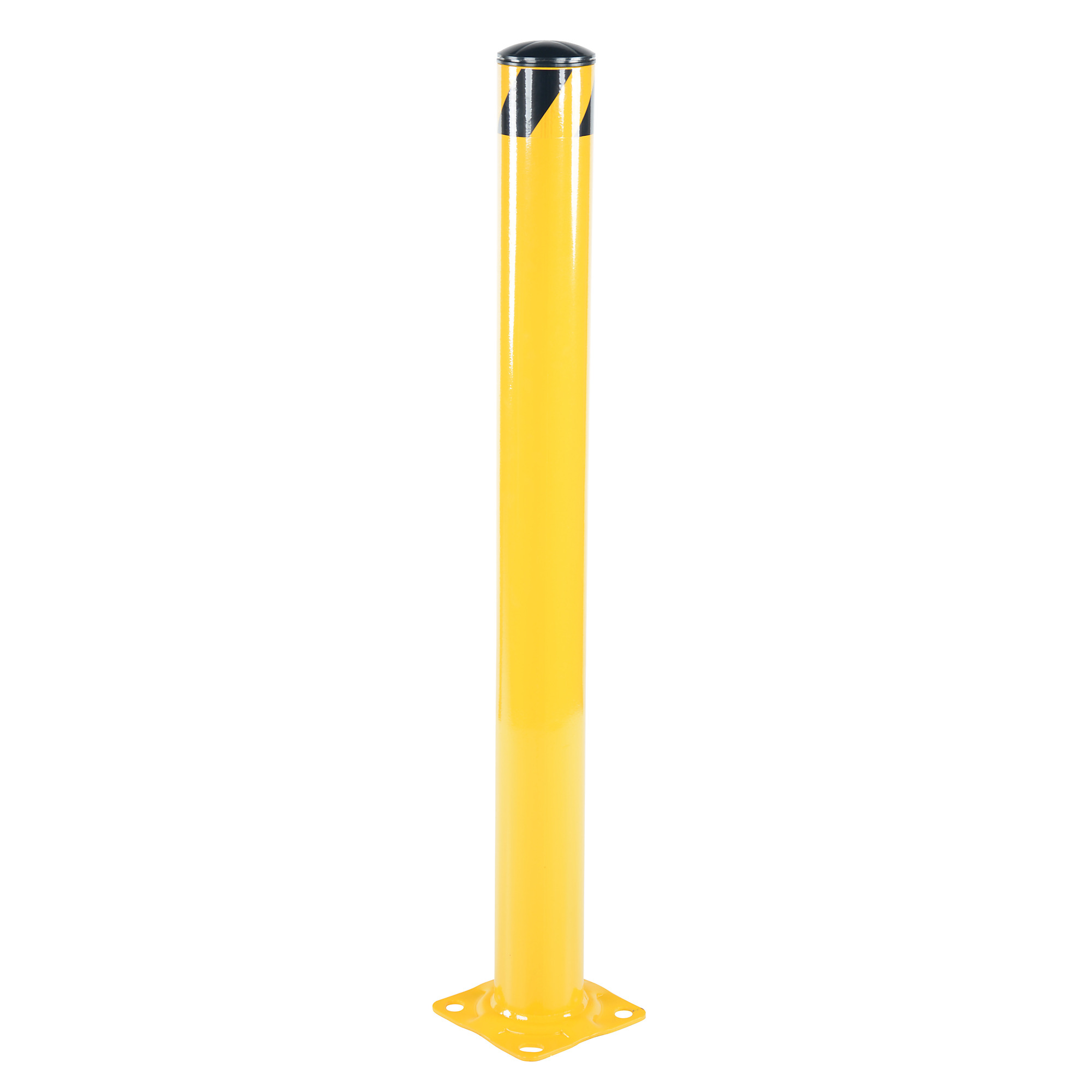 Vestil Steel Pipe Safety Bollard — 62in. x 4.5in., Yellow, Model# BOL-62-4.5